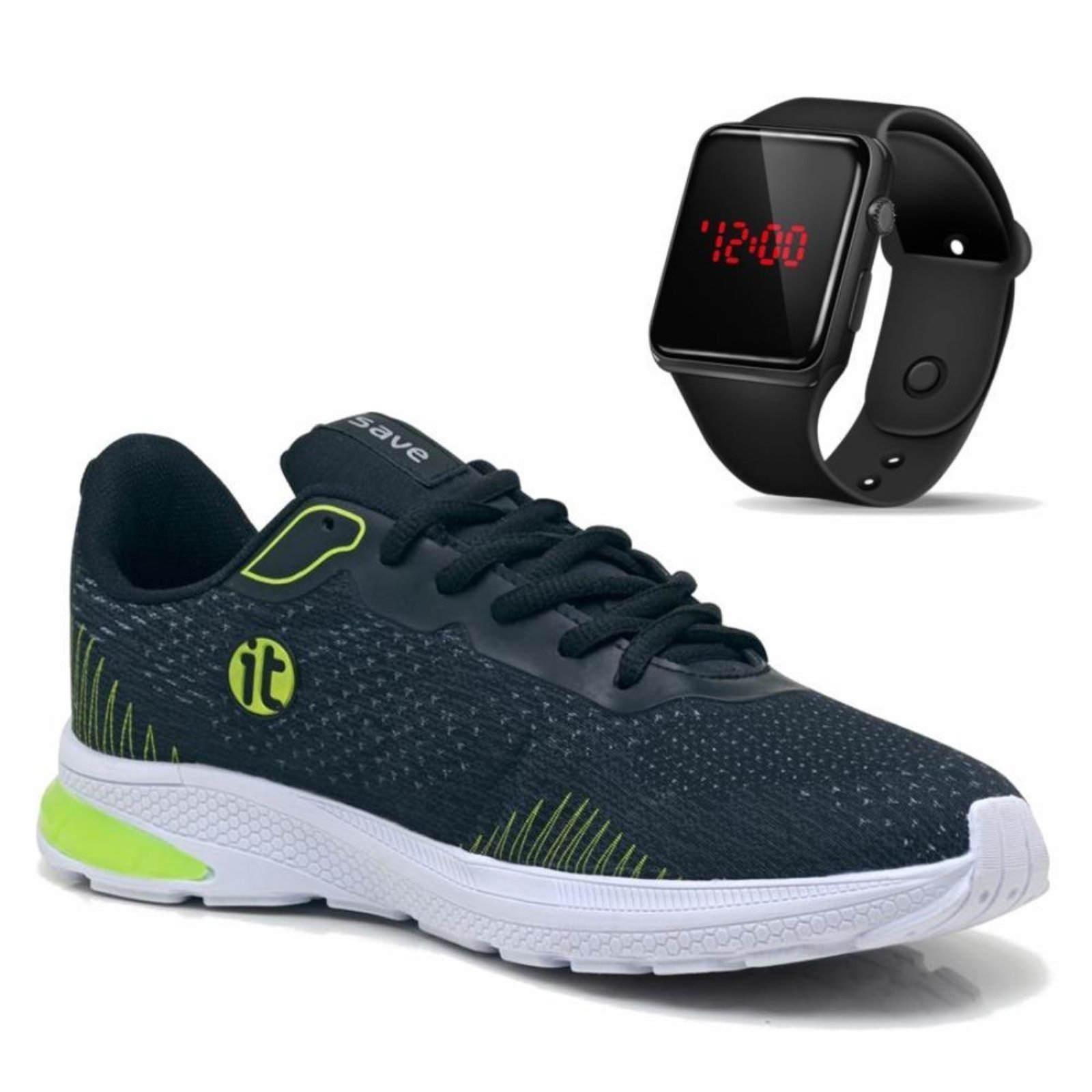 Tenis para caminhada masculino hot sale preto